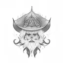 wizard hat tattoo design idea