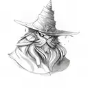 wizard hat tattoo design idea