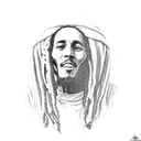 bob marley tattoo design idea