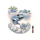 frogman tattoo design idea