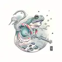 frogman tattoo design idea