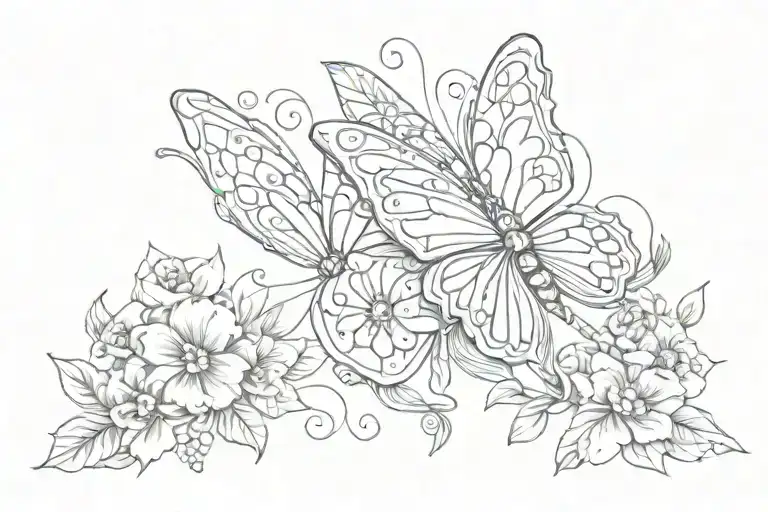 stay strong butter fly tattoo design idea