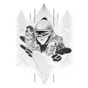 Snowboarding tattoo design idea