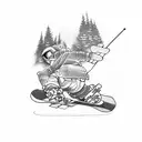 Snowboarding tattoo design idea