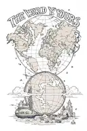 "the world is yours"  tattoo design idea