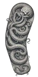realistic kraken tattoo design idea
