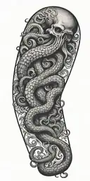 realistic kraken tattoo design idea
