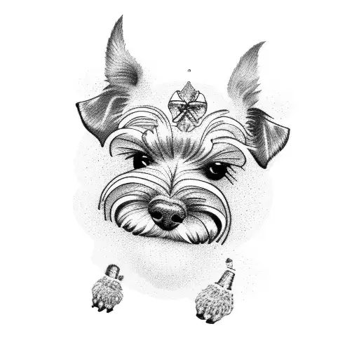 miniature schnauzer tattoo design idea