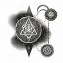 karma and libra tattoo design idea