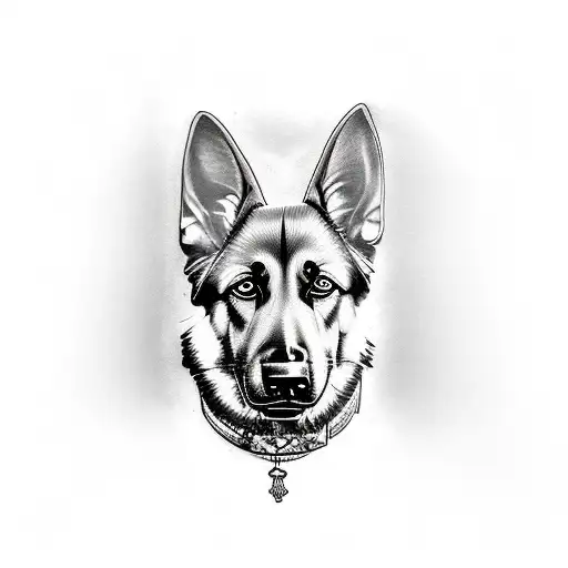 German Shepherd tattoo design idea