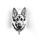 German Shepherd tattoo design idea