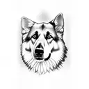 German Shepherd tattoo design idea
