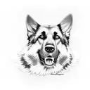 German Shepherd tattoo design idea