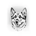 German Shepherd tattoo design idea