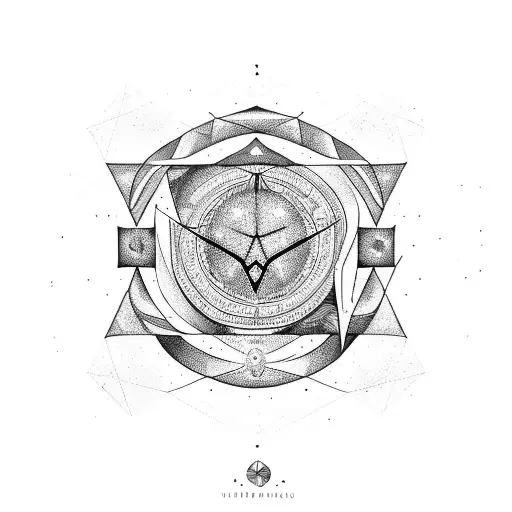 Virgo constellation with symbol tattoo design idea