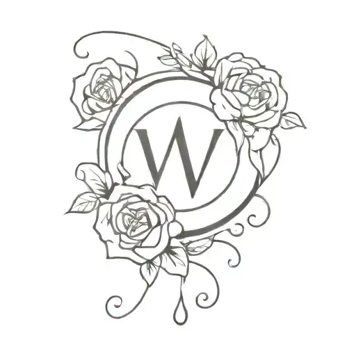 A minimalist tattoo of a Scorpio zodiac symbol surrounded by romantic elements like roses and love letters to represent the importance of Scorpio born people in your life tattoo design idea