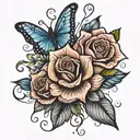 memorial tattoo for grandparents, 3 kids and friends  tattoo design idea