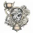 trophy tattoo design idea