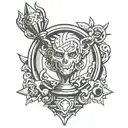 trophy tattoo design idea