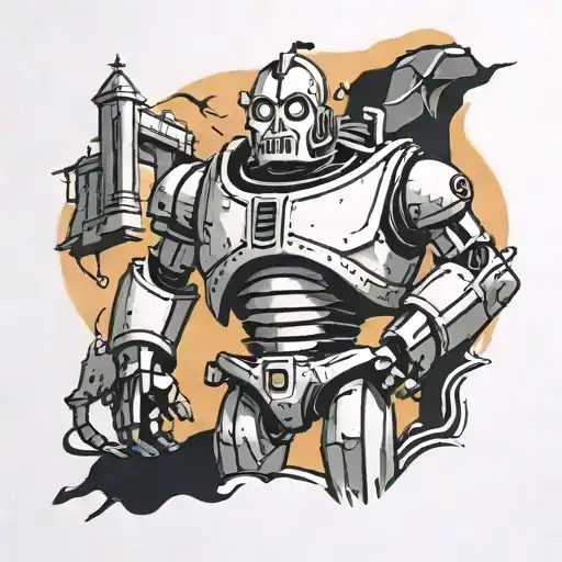 iron giant tattoo design idea