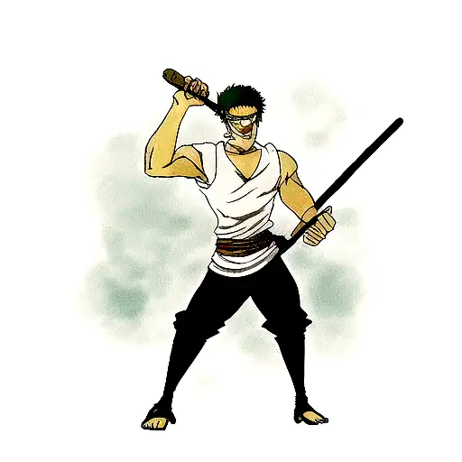 zoro of one piece best quality  tattoo design idea