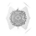 cyber sigilism tattoo design idea