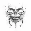 two face tattoo design idea