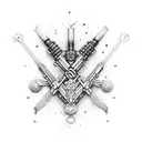 Drogen, Waffen, Alkohol, gebrochenes Herz, schwere Zeit, sich neu erfunden, wieder aufgestanden  tattoo design idea