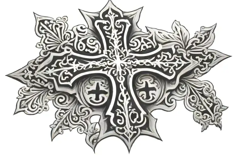 orthodox cross tattoo tattoo design idea