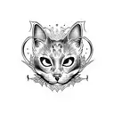 Cat Skull tattoo design idea