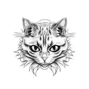 Cat Skull tattoo design idea