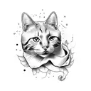 Cat Skull tattoo design idea