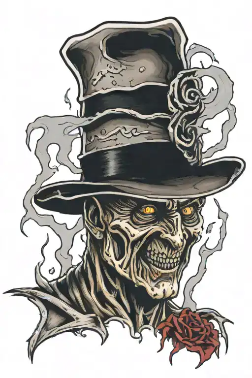 freddy krueger as a ghost tattoo design idea