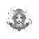 Heather in writing  tattoo design idea