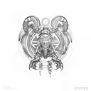 Libra and Scorpio  tattoo design idea