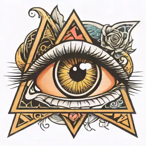 illuminati eye tattoo design idea