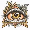 illuminati eye tattoo design idea