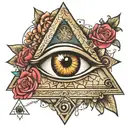 illuminati eye tattoo design idea