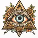 illuminati eye tattoo design idea