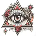 illuminati eye tattoo design idea