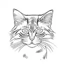 siamese cat sleeping with tabby cat tattoo design idea