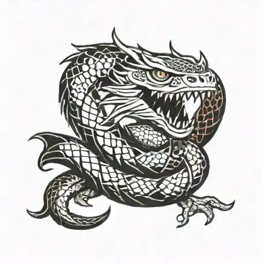 Jörmungandr wrapped tattoo design idea