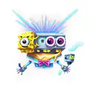 cyberpunk spongebob tattoo design idea