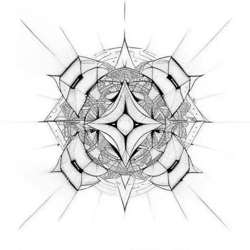 geometric tattoo. use manadalas, high noon moon, lines and heagons, use ancient themes with chronological time too tattoo design idea