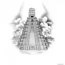 mayan city tattoo design idea