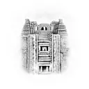 mayan city tattoo design idea
