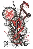 runes for strength, power,knowledge  tattoo design idea