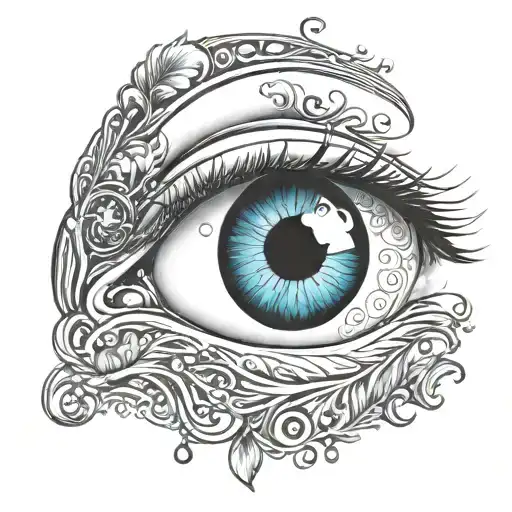 Turkish eye tattoo design idea