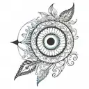 Turkish eye tattoo design idea