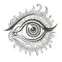 Turkish eye tattoo design idea